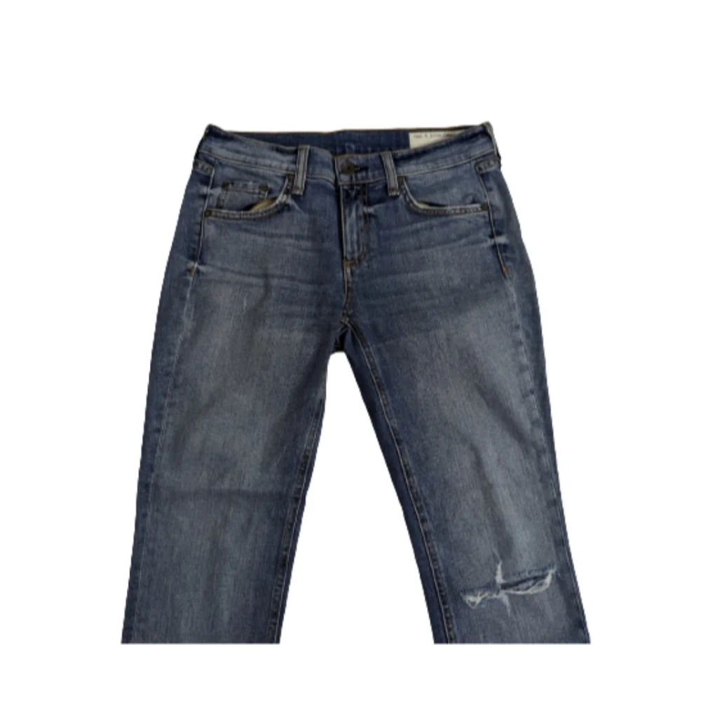 Rag & Bone Dre Capri Distressed Raw Hem Jeans 25